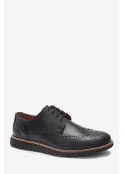 Leather Motion Flex Brogue Shoes