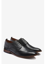 Mens Contrast Sole Leather Brogues Regular Fit