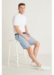 Belted Chino Shorts With Stretch