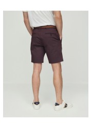 Belted Chino Shorts With Stretch