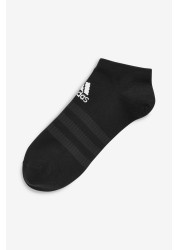 adidas Adult Black Low Trainer Socks 3 Pack