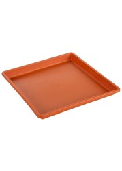 Plastic Square Plant Pot W/Tray (47 x 47 x 38 cm)