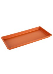 Plastic Rectangle Plant Pot W/Tray (66 x 38 x 34 cm)