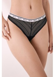 Tanga Logo Lace Knickers 4 Pack