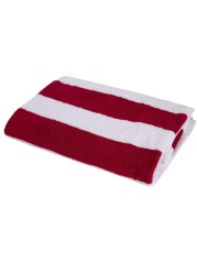 Truebell Striped Bath Towel (69 x 140 cm, Raspberry)