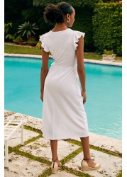 Jersey Wrap Midi Summer Dress