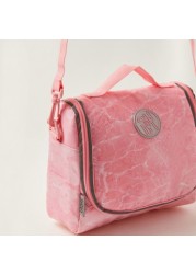 SHOUT Marble Print Lunch Bag with Shoulder Strap