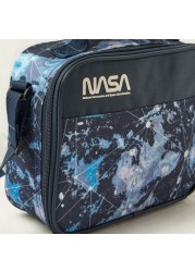 NASA Galaxy Print Lunch Bag with Adjustable Strap and Zip Closure