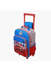 Mustang Printed Trolley Backpack - 14 inches