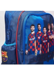 Barcelona Printed Trolley Backpack with Retractable Handle - 16 inches
