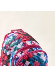 Toretto Printed Backpack with Pencil Case - 14 inches