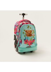 Juniors Printed Trolley Backpack with Lunch Bag and Pencil Pouch - 20 inches