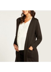 Love Mum Maternity Longline Cardigan with Pockets