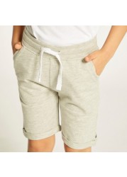 Juniors Solid Shorts with Pocket Detail and Elasticised Waistband