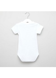 Just Add A Kids The King Print Bodysuit with Round Neck