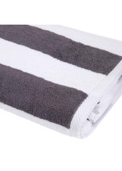 Truebell Striped Bath Towel (69 x 140 cm, Gray)