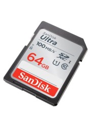 SanDisk - Ultra SDXC Memory Card 64GB Black/Grey