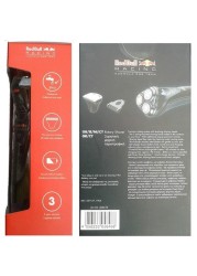 Red Bull Wet/Dry Rotary Shaver (Black) - Dual Shaving Heads.