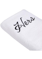 Truebell Her's' Bath Towel (70 x 140 cm,  White)