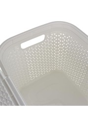 Hobby Life Rattan Design Plastic Storage Box W/ Lid (30 L)