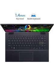 ASUS VivoBook TM420UA 2-in-1 Touchscreen Laptop - 14&rdquo; FHD   AMD Ryzen 5 5500U   8GB RAM   256GB SSD   AMD Radeon Graphics   Windows 10 - Black