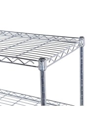 Mobile 5-Shelf Storage Unit (76 x 35.5 x 152 cm, Silver)