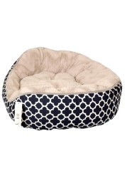 Les Filous Blue Oval Basket Pet Bed (Large, 81 x 60 x 22 cm)