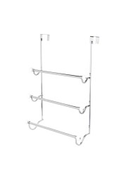 Interdesign 73410 Large Over Shower Door Towel Rack (49.5 x 58.9 x 23.6 cm, Silver)