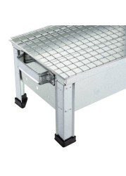 Galva Stainless Steel Portable Rectangular BBQ Grill (62 cm)