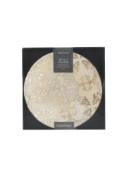 Creative Tops Gold Impressions Round Coasters Pack (12 cm, 4 Pc.)