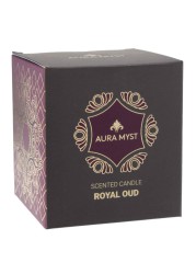 Aura Myst Glass Jar Candle W/ Lid (198 g, Royal Oud)