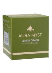 Aura Myst Glass Jar Candle W/Lid (128 g, Lemon Grass)