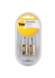 Yale Brass Combination Padlocks (2.2 cm, 2 pcs)