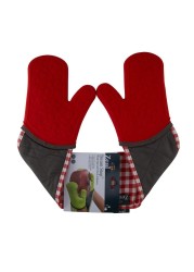 Zeal Gingham Double Oven Gloves