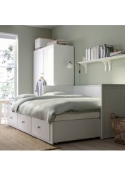 HEMNES هيكل سرير نهاري مع 3 أدراج