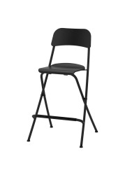 FRANKLIN Bar stool with backrest, foldable
