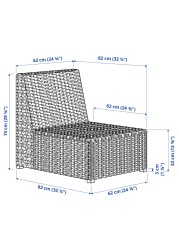 SOLLERÖN One-seat section, outdoor