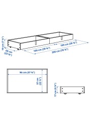 GLADSTAD Upholstered bed storage box