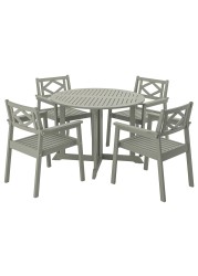 BONDHOLMEN Table+4 chairs w armrests, outdoor