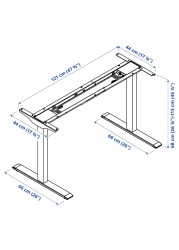 RODULF Underframe sit/stand f table top