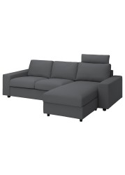 VIMLE Cover 3-seat sofa w chaise longue