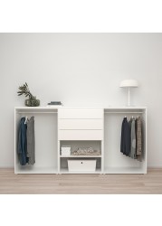 PLATSA Wardrobe with 4 doors+3 drawers