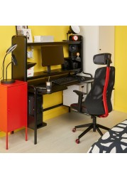 FREDDE / MATCHSPEL Gaming desk and chair