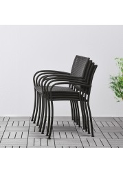 LÄCKÖ Chair with armrests, outdoor