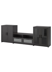 BRIMNES TV storage combination/glass doors