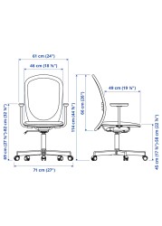 FLINTAN Office chair with armrests