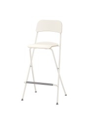 FRANKLIN Bar stool with backrest, foldable