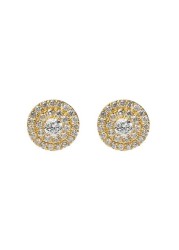 18k SOLITAIRE  QUARTER CARAT DIAMOND EARRING 0.5 CTS-Yellow Gold