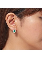 18k DIANA EMERALD EARRING 0.5 CTS-White Gold