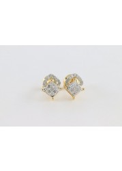 18k ILLUSION DIAMOND EARRING 0.25 CTS-White Gold